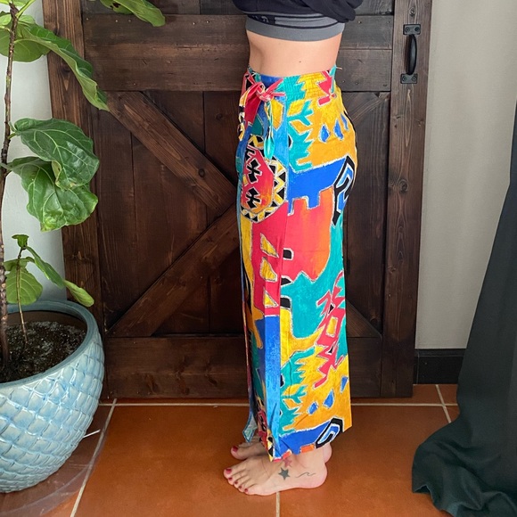 Starfire Long Aztec Tie Skirt - Picture 2 of 3